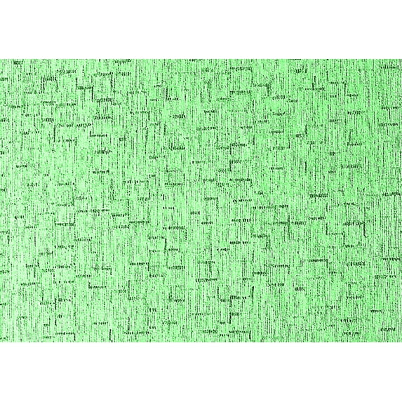 Ahgly Company Indoor Rectangle Oriental Emerald Green Industrial Area Rugs, 8' x 12'