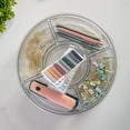 thumbnail image 5 of Martha Stewart Brody Divided Lazy Susan Organizer with 5 Removable Bins, Plastic 360° Rotating Desk Storage Organizer, 12 Inch, Clear, 5 of 9