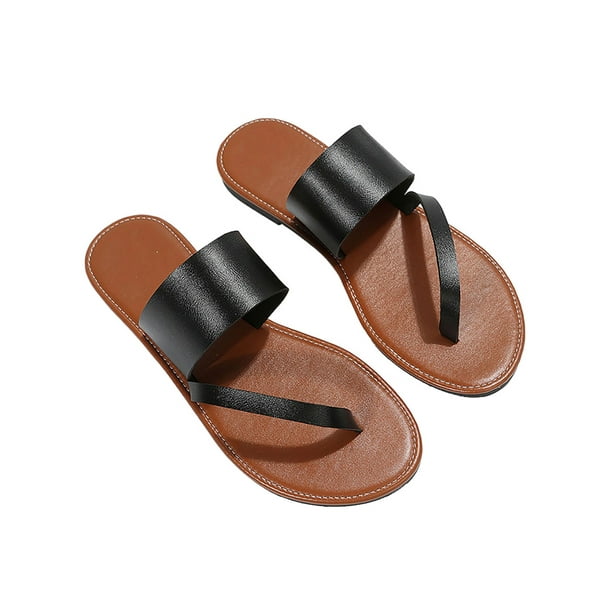 Women Pu Flip-flops Wedge Sandals V-shaped Slippers Summer Beach Sliders  Shoes