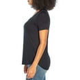thumbnail image 3 of GAP Women's Lightweight Modal Blend V-Neck Scoop Hem T-Shirt (Black, XL), 3 of 4