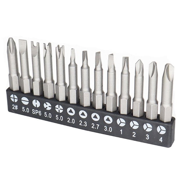 Lefu 13pcs Special-shaped Screwdriver Set PH2 U Y Shape Triangle 50mm Screwdriver Bit