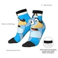 thumbnail image 6 of Silaia Bluey Print Adult Socks,Ankle Athletic Running Socks,Cushioned Breathable Low Cut Sports Tab Socks for Men and Women,Moisture-Wicking Crew Socks, 6 of 7