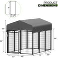 thumbnail image 3 of Magshion Outdoor Medium Dog Kennel with Waterproof Cover, Outdoor Wire Dog Kennel Playpen Crate with Lockable Door for Small/Medium Dog, Puppy Playpen Rabbit Run House Enclosure 4 x 6-1/4 x 4-2/3 ft, 3 of 9
