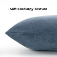 thumbnail image 5 of Videri Home 20"x20" Navy Blue Pinwale Corduroy Decorative Throw Pillow Covers, Retro for Den(2 Pack), 5 of 6
