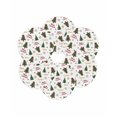 thumbnail image 7 of 15 Inch Round Placemats Set of 6, Christmas Tree Non Slip Heat Insulation PP Table Mats, Xmas Snowflake Tree Green Washable Place Mats for Kitchen Dining Party Table Decor, 7 of 7