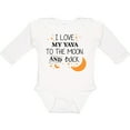 thumbnail image 3 of Inktastic I Love My Yaya to the Moon and Back Boys or Girls Long Sleeve Baby Bodysuit, 3 of 5