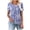 ❧348-Multicolor, variant on Women's Printed Flat Collar Long Hemline Fake Two Piece Short Sleeve Top Casual Soft Breathable Lightweight Summer Daily Wear Loose Fit Blouse