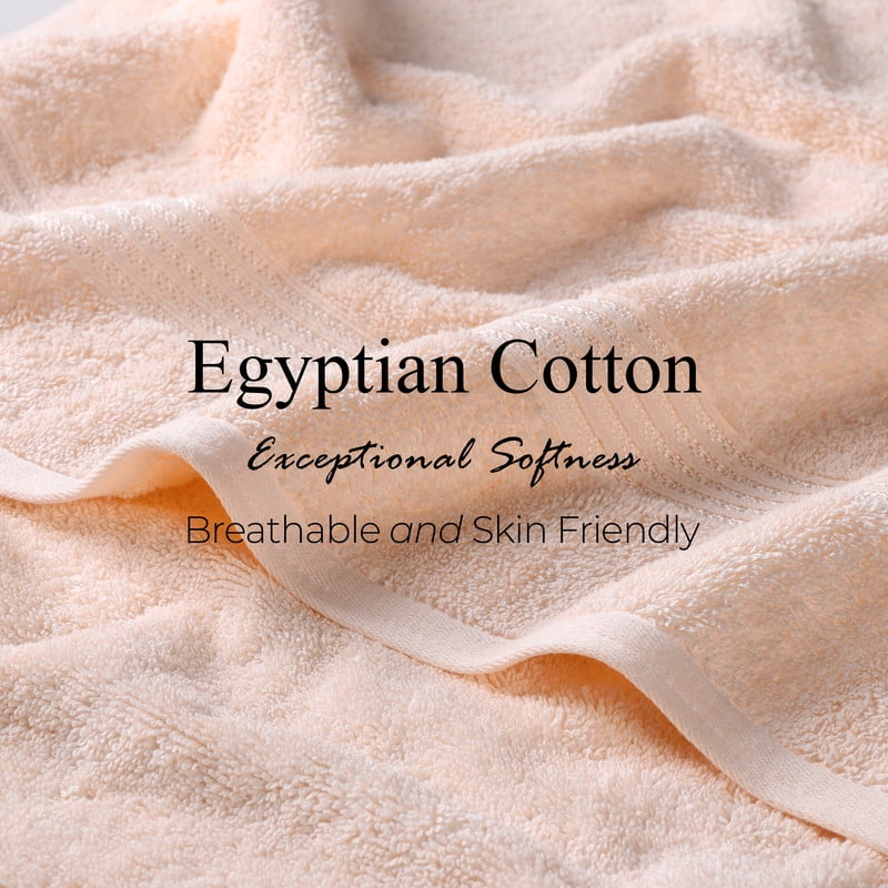 Superior Egyptian Cotton Absorbent Peach Hand Towel Set of 8