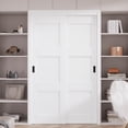 thumbnail image 2 of 48" x 80" 3-Lite Space-Saving Pantry Closet Sliding Doors With Hardware, 2 of 8