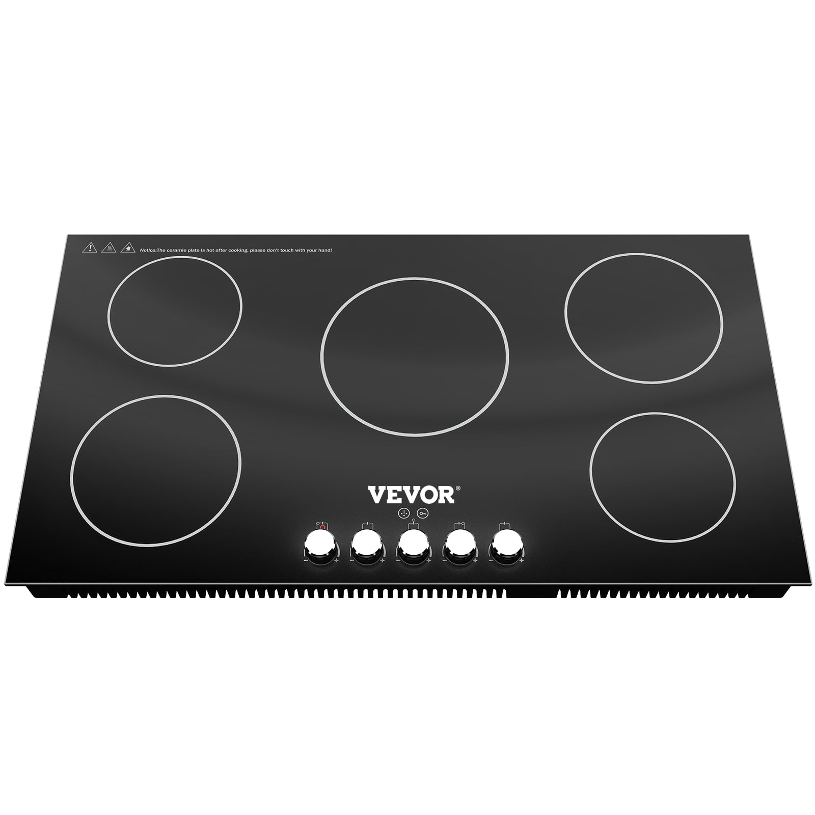 VEVOR 30.3 in. Electric Stove Top with 5-Burners Electric Cooktop in Black  with 9-Power Levels and Child Safety Lock, 240-Volt QRSDTLY30220VN7WTV4 -  The Home Depot