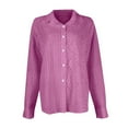 thumbnail image 3 of Womens Fall Tops Women's Elegant Half High Neck Bubble Long Sleeve Pleated Fitted Blouse Top, 3 of 5