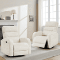 thumbnail image 2 of Aemeios Power Swivel Rocker Recliner Chair, Chenille Nursery Recliner for Living Room, Camel, 2 of 9