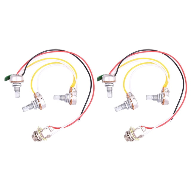 2 Juego de JB Bajo Cableado Arnes Precableado con Macetas de 3-500K