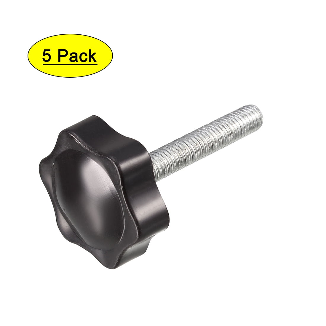 M5 x 30mm Male Thread 25mm Plastic Star Head Screw On Clamping Knob