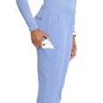 thumbnail image 2 of Cherokee Infinity Women's Pull-on Scrub Cargo Pants with Mid-Rise Tapered Leg and 5 Pockets Plus Size IN120A, 3XL, Ciel, 2 of 4
