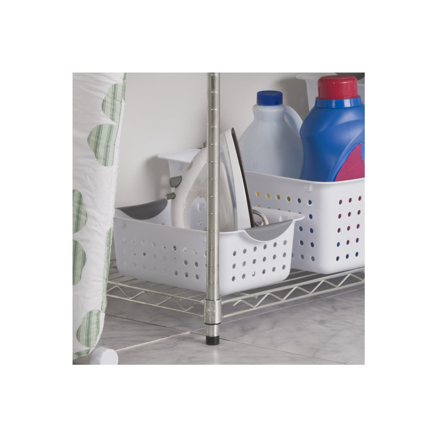 Sterilite Small Ultra™ Basket, Open Plastic Storage Bin, Versatile Organization Solution, White, 12 Count