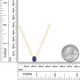 thumbnail image 6 of Gem Stone King 14K Yellow Gold Blue Lapis Pendant Necklace for Women | 1.40 Cttw | Gemstone Birthstone | Oval 8X6MM | With 18 inch Chain, 6 of 6