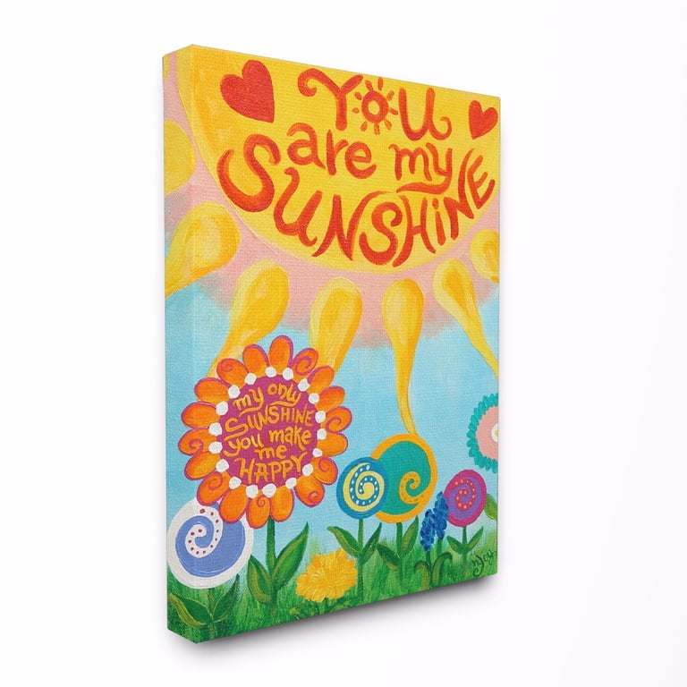Stupell "You Are My Sunshine" 2-Piece Graphic Wall Plaque Set - Kids Room Decor, 15x11 Inches Each