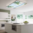 thumbnail image 3 of Green Palm Trees Magnetic Fluorescent Light Covers for Ceiling Lights 2x4 Feet, Coastal Summer Blue Sky Natural Office Classroom Kitchen Drop Ceiling Light Covers Lighting Filters Shade Panel 2 Packs, 3 of 9