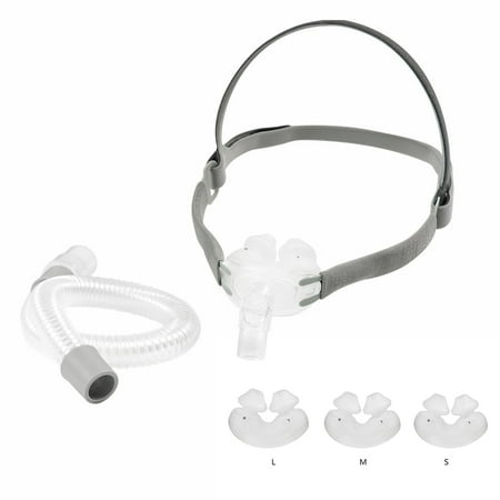 Nasal Pillow Tube Ease Fit PMI For CPAP, 360° Elbow, CPAP Mask, 3 Size Nasal Pillow Included