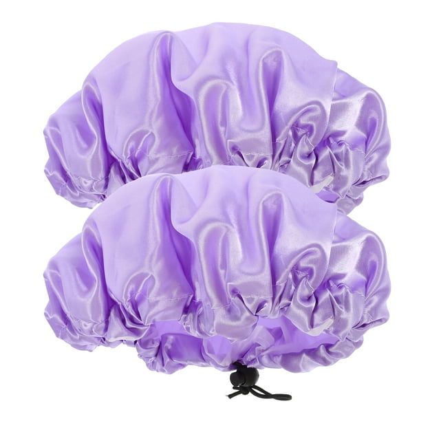 2 gorros de ducha para el cabello, gorros de baño, gorros de ducha elásticos reutilizables para mujer.