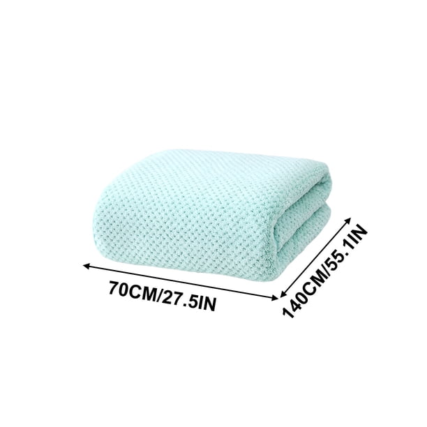 Yhmxh Toallas de algodón de color liso con estampado de piñas, toalla de baño de felpa de alta densidad para adultos, toalla de baño ampliada de color liso, toalla de mano gruesa de 140x70cm