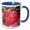 Blue/White, variant on 3drose, Closeup of an Sycamore Leaf Rendered in Red and Grey., 11oz Magic Transforming Mug