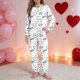 thumbnail image 1 of TaTaai Unisex DIY Hand Graffiti Colorable 2-Piece Outfit, Valentine's Day Gift, Coloring Top Pants Set, All Season Wear Gift, 1 of 8
