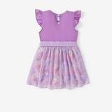 Disney Princess Girls Romper, Rapunzel Graphic Dress, Purple Tulle ...