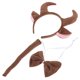 thumbnail image 5 of EeaseMX Conjunto de 3 piezas de disfraz de dibujos animados para niños, diadema, pajarita y cola, accesorios de actuación para fiesta de cosplay (vaca), 5 of 8