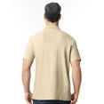 thumbnail image 4 of Gildan Men's Softstyle Pique Polo Shirts, Polos 100% Ring-Spun Cotton Short Sleeve Golf Polo Shirt, Sand M, 4 of 5