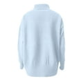 thumbnail image 6 of Casual Turtleneck Sweaters Long Sleeve Knit Pullover Tops for Women Fall Winter Comfort Lightweight Wear 2026 Light Blue M, 6 of 6