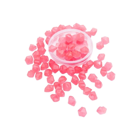 Leojiow Glow In The Dark Aquarium Pebbles Tank Decorative Gravel Luminous Rocks For Aquatic And Terrarium 1.3Cm Pink