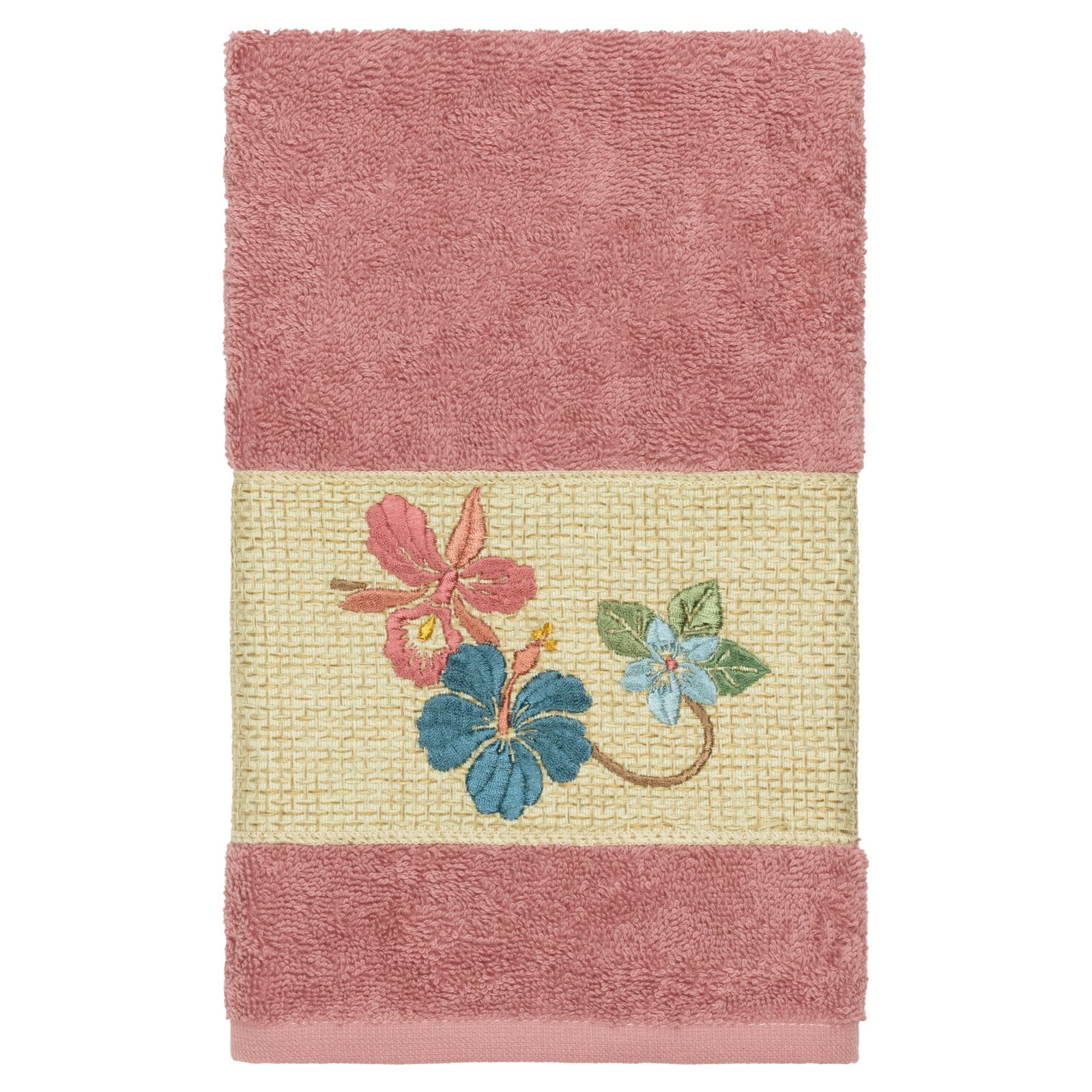 Linum Home Textiles Caroline Embellished Turkish Cotton Hand Towel
