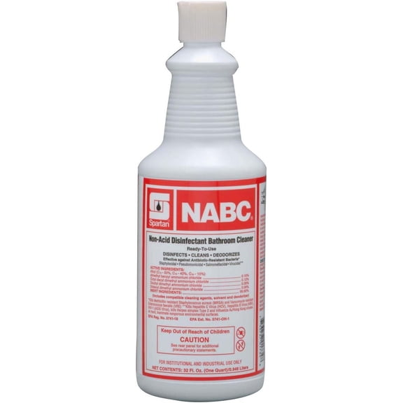 SPARTAN NABC RTU Restroom Cleaner Blue, 1 qt, Floral, Liquid | 12/Case
