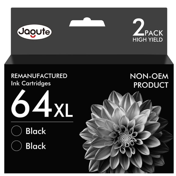 64xl Ink Cartridge Compatible for HP 64 64xl Black High-Yield Ink Cartridges Work with Envy Photo 7858 7855 7155 6252 Envy Inspire 7255e 7955e Tango Series, 2-Black