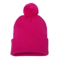 thumbnail image 2 of Sportsman Bonnet Tricoté à Pompons 12, Taille Unique, Fuchsia Néon, 2 of 2