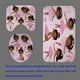thumbnail image 4 of Juego de 4 cortinas de ducha afroamericanas con diseño de rosas en azul real, decoración de baño con diseño de mariposas florales, mujer afroamericana, niña negra, cortina de ducha de tela, 4 of 7
