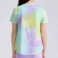 thumbnail image 5 of Aofany Summer T-Shirts for Girls Short Sleeve Tops Tie-dye Round Neck T Shirt Top Kids Tees Size 4-16 Years, 5 of 5