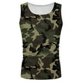 thumbnail image 4 of Baqcunre Tank Tops Men Men Fashion Spring Summer Casual Sleeveless O Neck Camouflage Printed Tank Tops Blouse Sleeveless Tshirts For Men Tops For Men Army Green L, 4 of 5