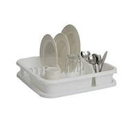 CELESTE HOME PRODUCTS Hawaii dish drainer for kitchen, organize your cutlery and dish on great quality, 2-piece Large Sink Set Dish Rack Drainer. Available in White