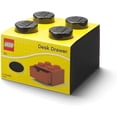 thumbnail image 3 of LEGO Desk Drawer 4 Knobs Stackable Storage Box | Black, 3 of 3