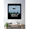 thumbnail image 2 of I Want To Believe - Ufo Poster Wall Art, Modern Wall Decor For Living Room Bedroom, 24x36 UNFRAMED, 2 of 3