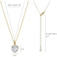thumbnail image 6 of WEDDINEN Heart Gold Cubic Zirconia Necklace,Dainty Infinity Simulated Diamond Pendant Necklace for Women Jewelry Gift Bridesmaid Necklace, 6 of 6