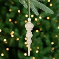 thumbnail image 3 of Set of 2 Natural Wood Finial Christmas Tree Ornaments 6.5", 3 of 4