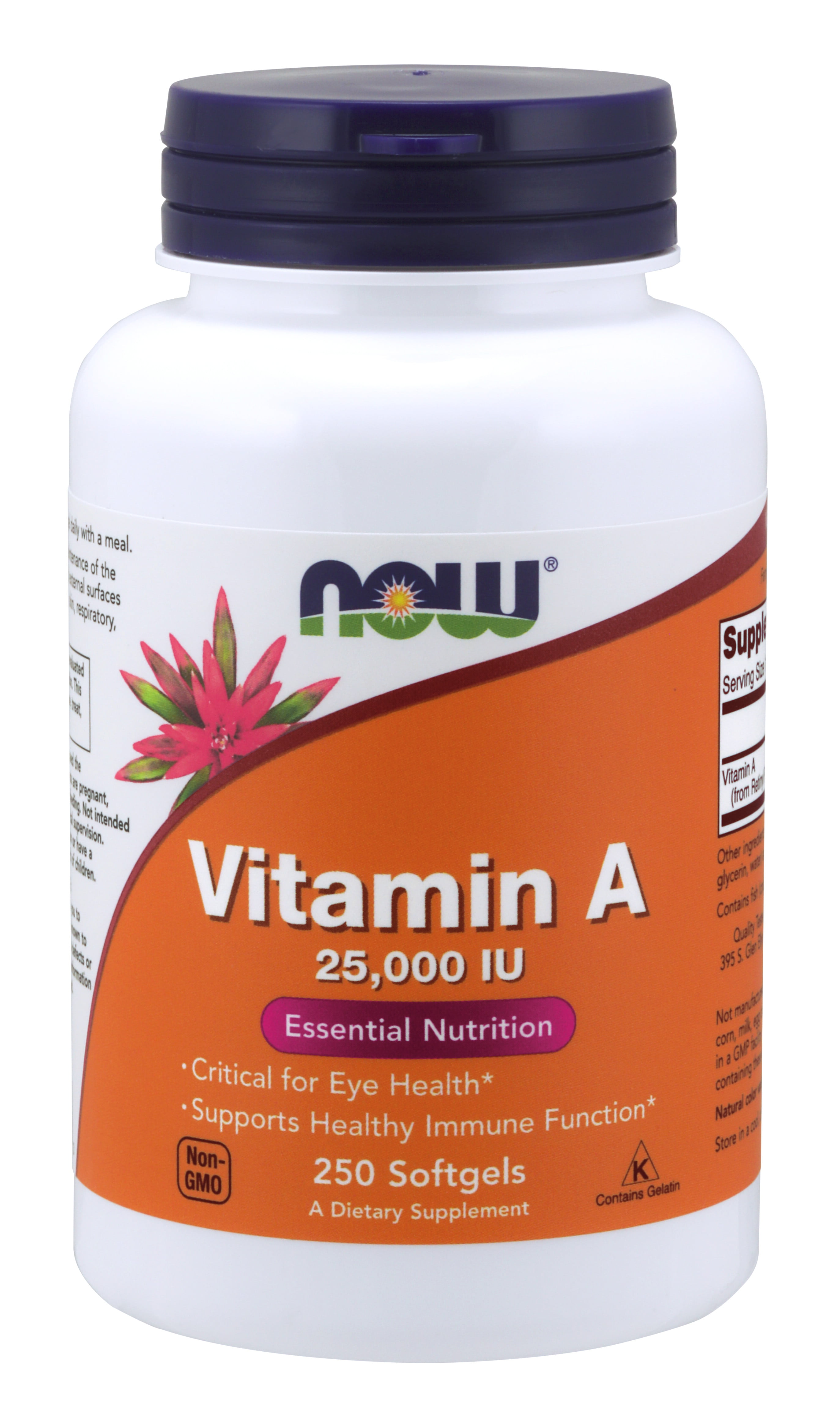 NOW Supplements, Vitamin A (Fish Liver Oil) 25,000 IU
