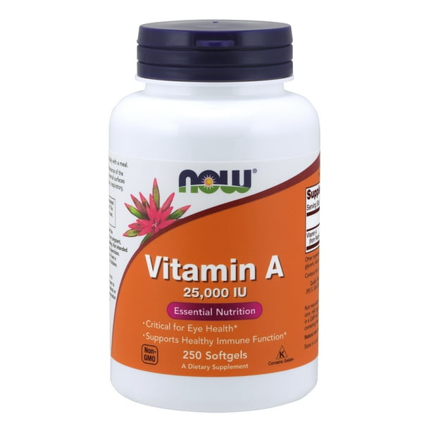 NOW Supplements, Vitamin A (Fish Liver Oil) 25,000 IU, Essential