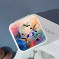 thumbnail image 4 of FCXZI Hummingbirds Sky Watercolor Painting Jewelry Box for Necklace, Ring, Earring - Compact Size Travel Case with Multiple Storage Spaces White, 4 of 5