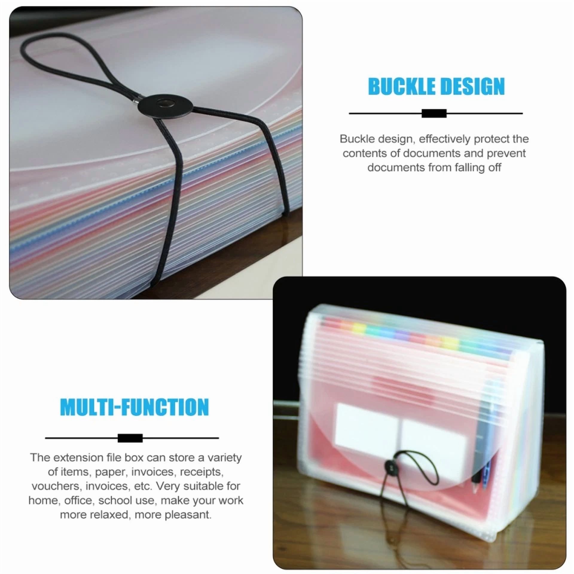 Transparent Organ Bag Accordion Folder Receipt Organizer Folders