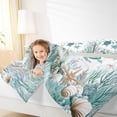 thumbnail image 5 of Feelyou Kawaii Sea Turtle Bedding Comforter Set, Dreamy Marine Animal Twin Comforter Sets, Seashell Starfish Coral Reversible Bedding Set, Lightweight Room Decor, 2pcs, 5 of 9